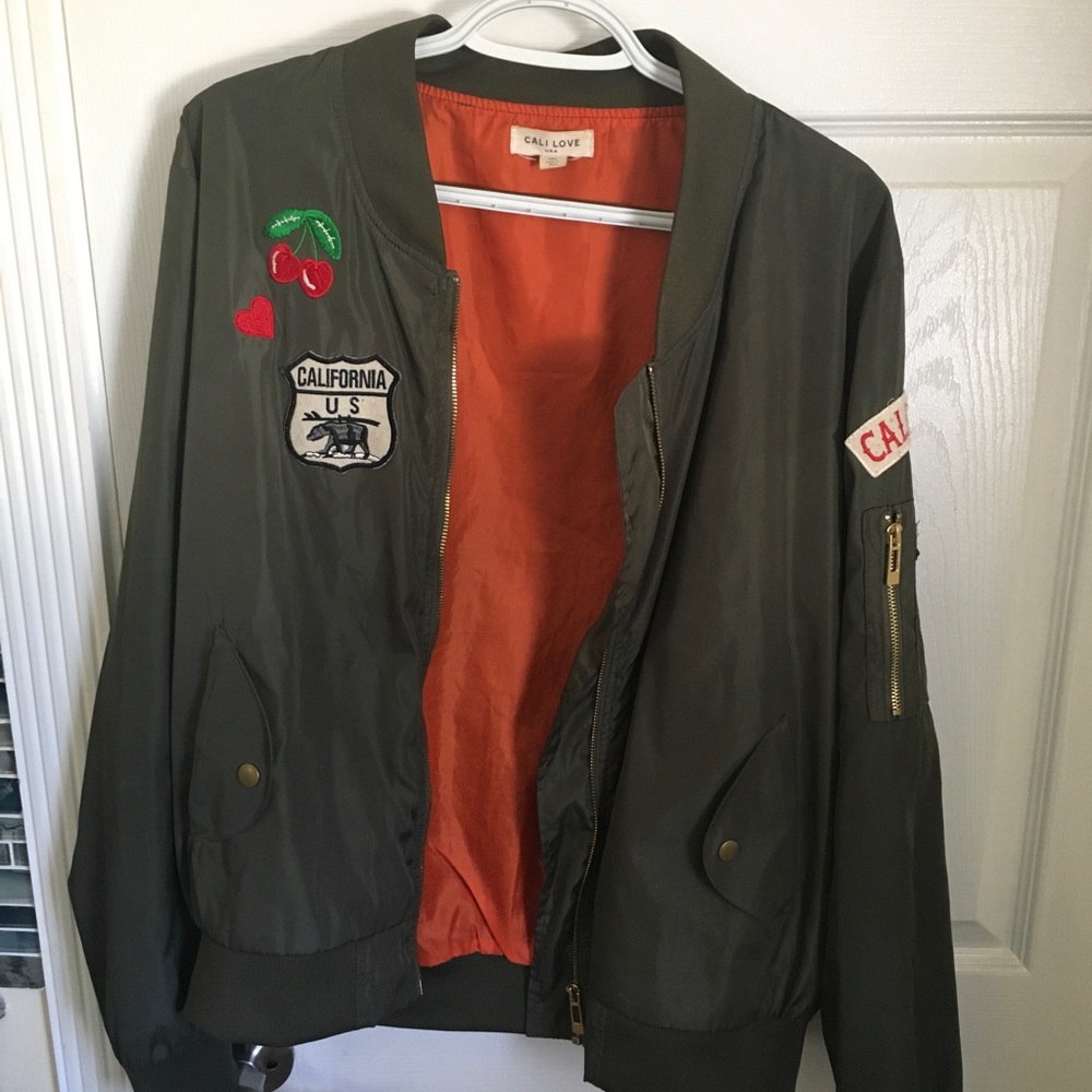 Cali Love Military Green Bomber Jacket